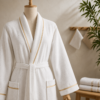 Karaca Home Glory Lurex 9-Piece Family Bathroom Set – White/Beige, 200.22.05.0177 5 Karaca Home Glory Lurex 9-Piece Family Bathroom Set – White/Beige, 200.22.05.0177 - Image 2