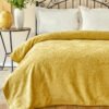 Karaca Home Scala Mustard Double Embosy Blanket, 200.18.01.0578