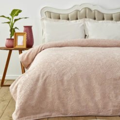 Karaca Home Scala Powder Double Embosy Blanket 200x220cm , 200.18.01.0581
