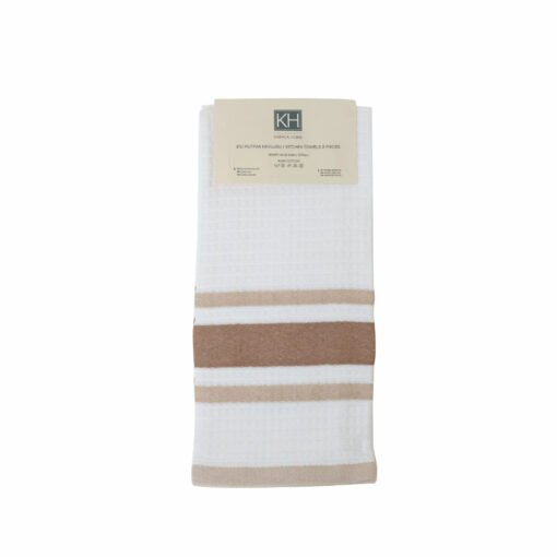 Karaca Home Swiss 100% Cotton Kitchen Towel 2-Pack 60x40cm [Beige], 200.21.01.0517