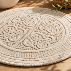 Alternative view of Karaca Home Vio Round Bath Mat 100 x 100 cm – Ecru, 200.22.02.0015