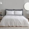 Karaca Home Ferne 100% Cotton Double Duvet Cover Set [Grey], 200.22.05.0122
