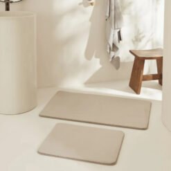 Karaca Home Feather 2Pcs Bath Mat [Beige], 200.22.05.0255