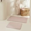 Karaca Home Feather 2Pcs Bath Mat Powder, 200.22.05.0258