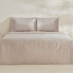 Karaca Home White Collection Felves 100% Cotton King Size Duvet Cover Set [Light Grey], 200.22.06.0039