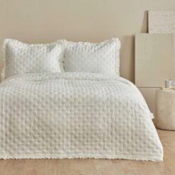 Karaca Home Viona Double Bedspread Set Ecru, 200.22.11.0395