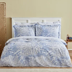 Karaca Home Hayley 100% Cotton Double Duvet Cover Set – Blue, 200.22.12.0045