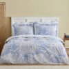 Karaca Home Hayley 100% Cotton Double Duvet Cover Set [Blue], 200.22.12.0045