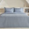Karaca Home Sion 100% Cotton Jacquard Satin King Size Duvet Cover Set [Blue], 200.22.12.0110