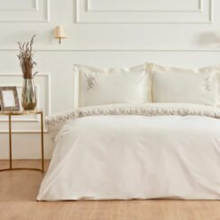Karaca Home Maisa Double Embroidered Duvet Cover Set [Beige], 200.22.14.0439