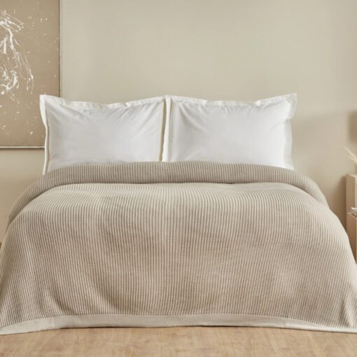 Karaca Home Cool Touch Double Knitted Blanket [Grey], 200.22.14.0756