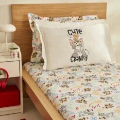 Karaca Home Tom And Jerry Cute and Cranky Single Sheet Set, 203.11.01.0004