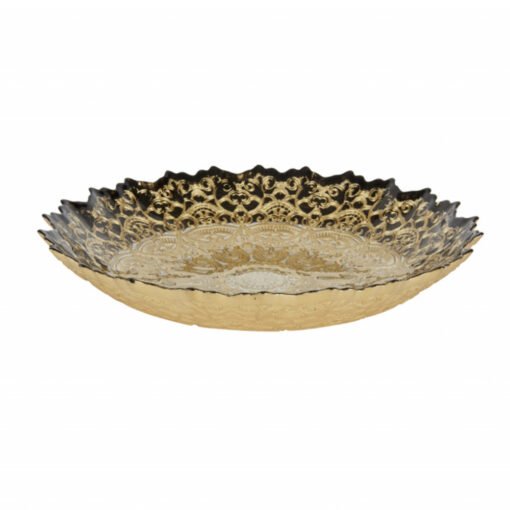 Karaca Home Kashida Decorative Plate 34cm [Gold], 300.22.02.0440