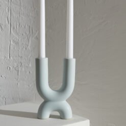 Karaca Home Martina Set of 2 Decorative Candlesticks – Light Blue, 300.23.01.0521