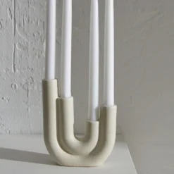 Karaca Home Martina 4-Piece Decorative Candlestick Set – White, 300.23.01.0526