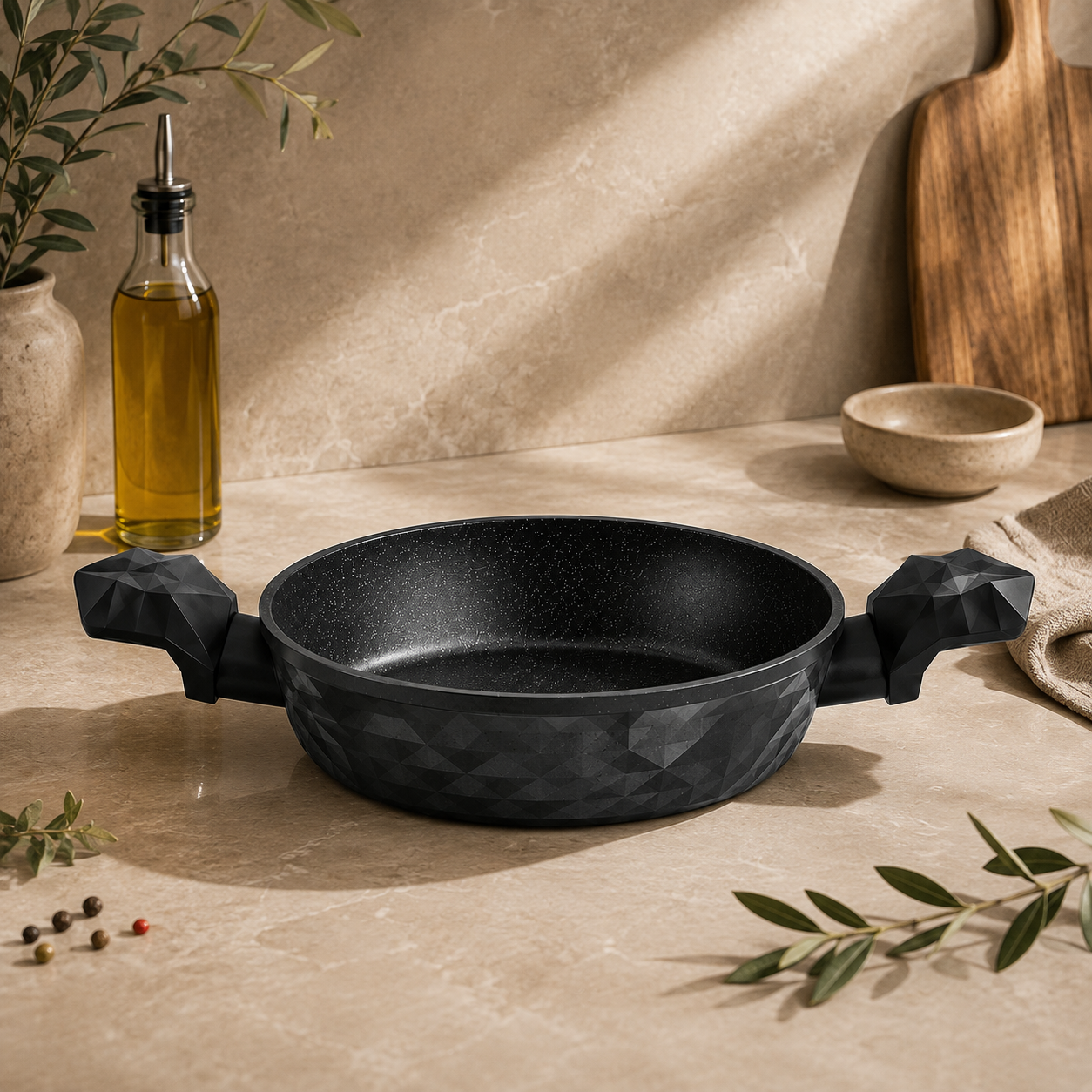 Karaca BioDiamond Antibacterial Frying Pan 20 cm, 153.03.08.0417 1 Karaca BioDiamond Antibacterial Frying Pan 20 cm, 153.03.08.0417