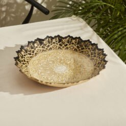Alternative view of Karaca Home Kashida Decorative Plate 34 cm Gold, 300.22.02.0440