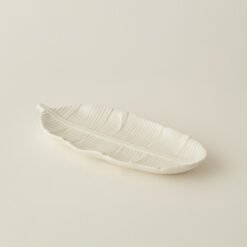 Alternative view of Karaca Home Leaf Decorative Plate White, 300.23.01.0317