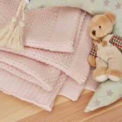 Karaca Home Little Honey Knitted Blanket 100 × 120 cm – Pink, 200.22.11.0083