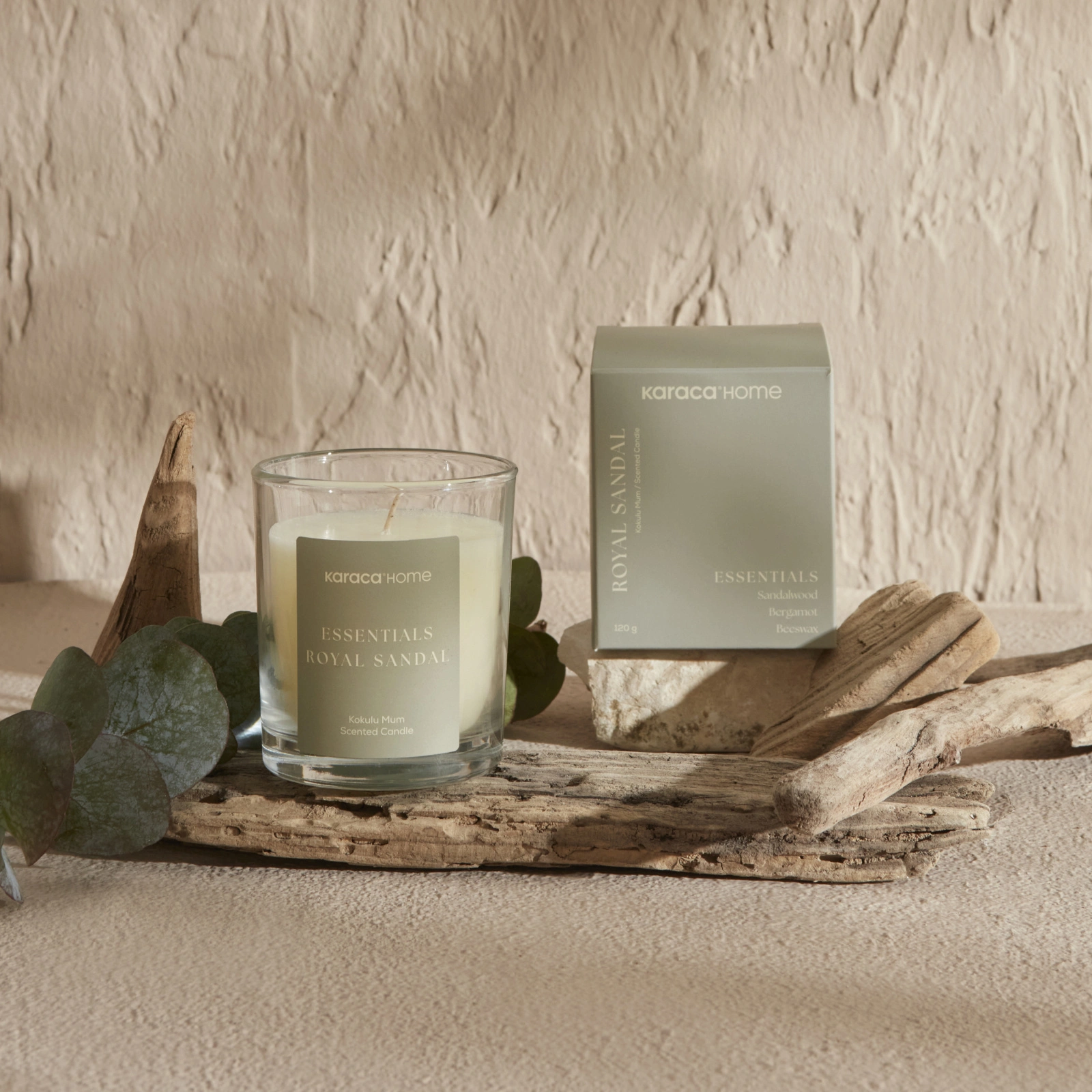Karaca Home Essentials Royal Sandal Scented Candle, 8680214361092 1 Karaca Home Essentials Royal Sandal Scented Candle, 8680214361092