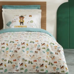 Alternative view of Karaca Home Young Cowboys 3-Piece Single Duvet Cover Set | 100% Cotton, 8680214366226