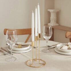 Karaca Home Siela 3 Candlestick [Gold], 8680214382646