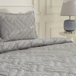 Karaca Home Vega Double Bedspread Set – Grey, 8680214386682