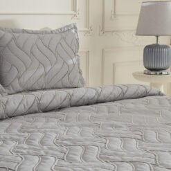 Alternative view of Karaca Home Vega Double Bedspread Set - Grey, 8680214386682