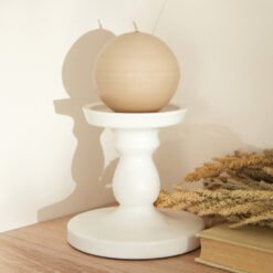 Karaca Home Ball Candle Ecru 8cm, 8680214388549