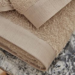 Alternative view of Karaca Home Paul 2-Piece Face Towel Set – Beige, 8680214389157