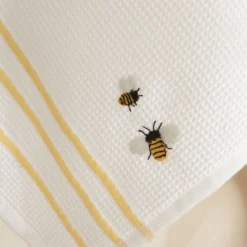 Alternative view of Karaca Home Bee 2-Piece Kitchen Towel Set 40x60 cm – Yellow/White, 8680214389263