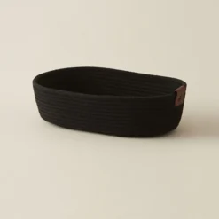 Alternative view of Karaca Home Carla Oval Organizer Basket – Black | 26x16 cm, 8680214389430