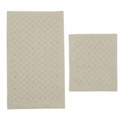Karaca Home Foley 2Pcs Bath Mat Ecru, 8680214393727