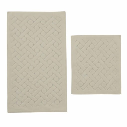 Karaca Home Foley 2Pcs Bath Mat Ecru, 8680214393727