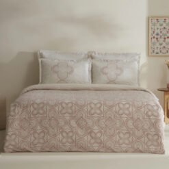 Karaca Home Anemos 100% Cotton Double Duvet Cover Set Tile, 8680214394922