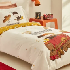 Karaca Home Harry Potter Wizards Letter Single Duvet Cover Set – 100% Cotton, 203.08.01.0024