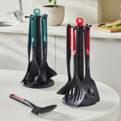 Karaca Marco Green 6-Piece Stand Serving Set, 153.03.08.4384