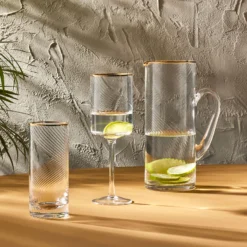 Karaca Ares 25-Piece Glass Set – Gold, 153.09.01.2432