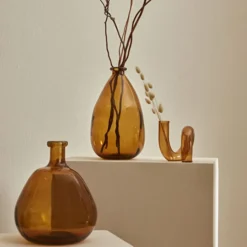 Alternative view of Karaca Home Loop Glass Decorative Object – Bronze Finish (13 cm), 153.09.01.3170