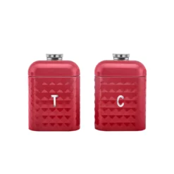 Alternative view of Karaca Diamond Bread Box Storage Container Set – Red, 153.09.01.4169