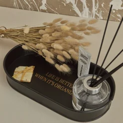 Karaca Home Sylvia Decorative Tray Organizer – Black | 29 cm, 153.09.01.4823