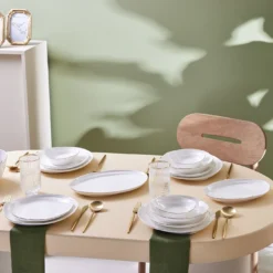 Karaca Stream Bone Yakamoz 59-Piece 12-Person Dinner Set Gold, 153.09.01.5038