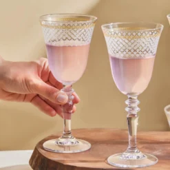Alternative view of Karaca Block 6-Piece Wine Glass Set | White & Gold Luxury Edition, 153.09.01.8425