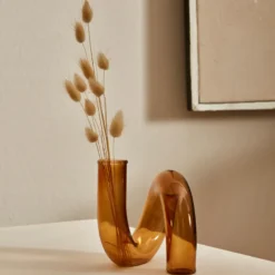 Karaca Home Loop Glass Decorative Object – Bronze Finish (13 cm), 153.09.01.3170