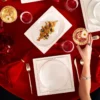 Karaca Red Carpet Collection Fine Pearl Extra Nish 62-Piece Dinner Set for 12 People, Platinum White, 153.03.08.4326 14 9803126112286