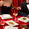 Karaca Red Carpet Collection Fine Pearl Extra Nish 62-Piece Dinner Set for 12 People, Platinum White, 153.03.08.4326 12 9803126636574