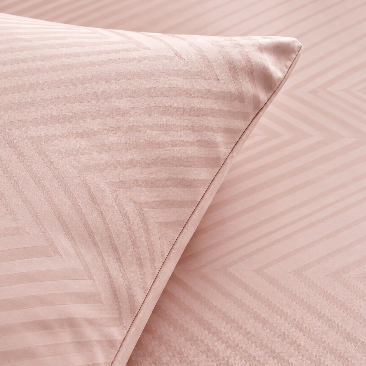Karaca Home Sion 100% Cotton Jacquard Satin King Size Duvet Cover Set - Powder, 200.22.12.0112 4 Karaca Home Sion 100% Cotton Jacquard Satin King Size Duvet Cover Set - Powder, 200.22.12.0112 - Image 4