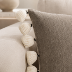 Alternative view of Karaca Home Arina Filled Anthracite Cushion 55 cm, 153.09.01.6791