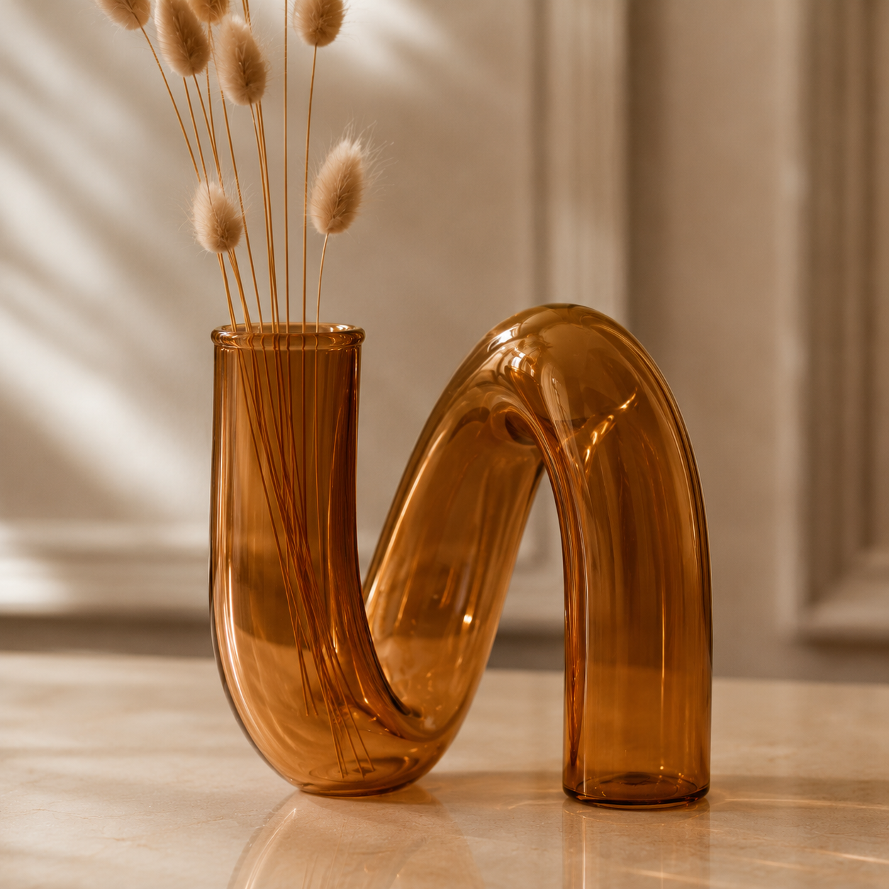 Karaca Home Loop Glass Decorative Object 13 cm – Bronze Finish, 153.09.01.3170 2 Karaca Home Loop Glass Decorative Object 13 cm – Bronze Finish, 153.09.01.3170 - Image 2
