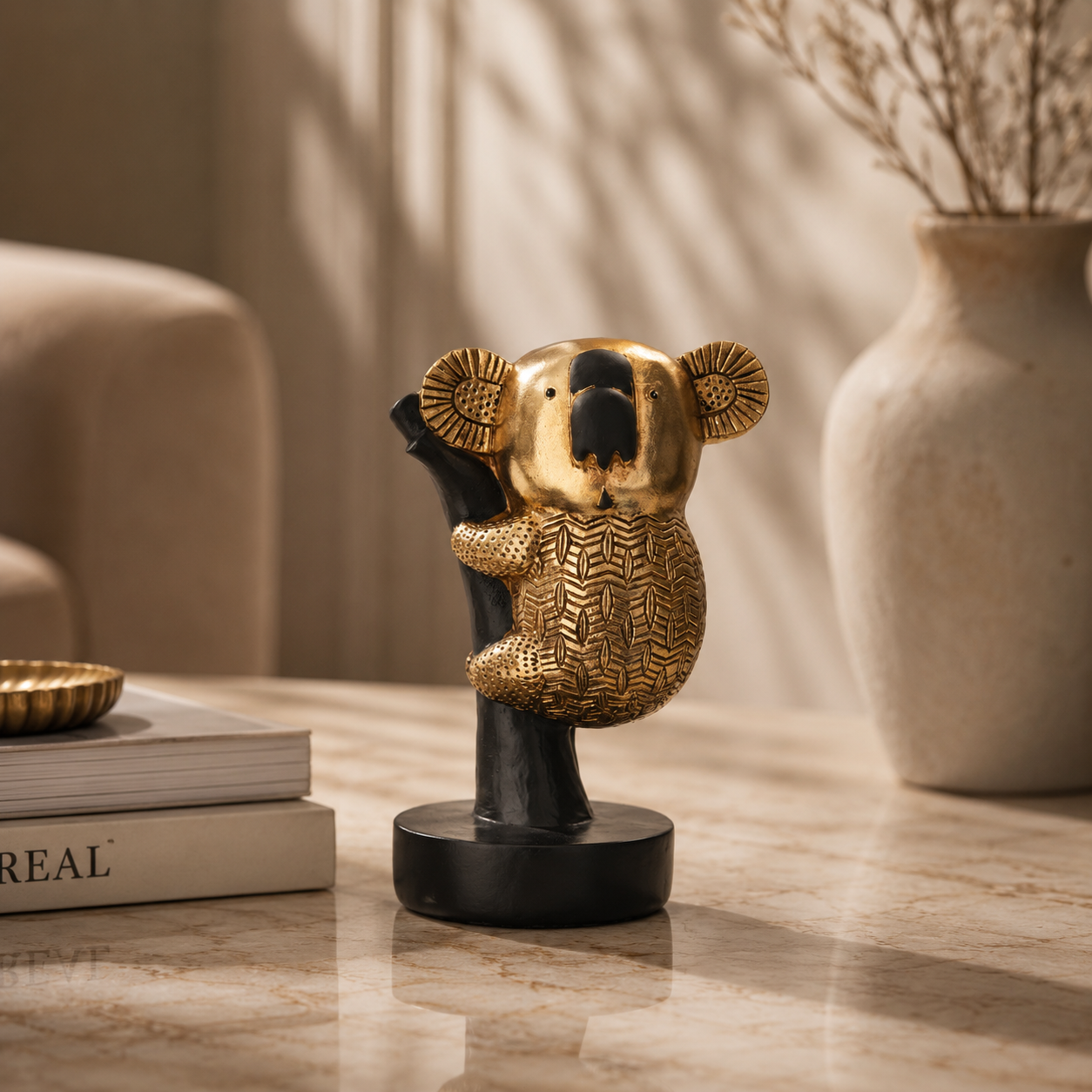 Karaca Home Koala Figurine Natural, 300.23.01.0335 1 Karaca Home Koala Figurine Natural, 300.23.01.0335